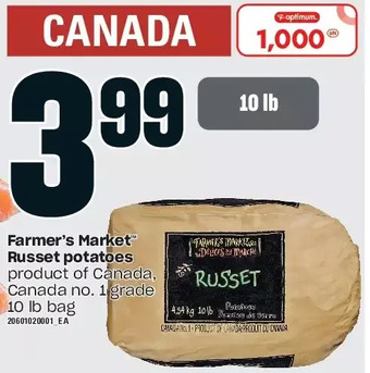 Loblaws Farmer's market russet potatoes offer