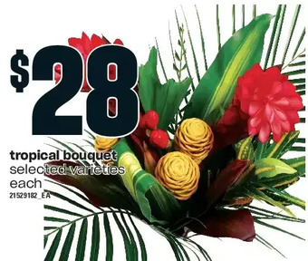 Independent Grocer Tropical bouquet offer
