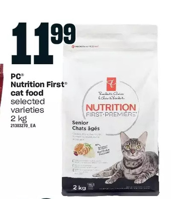 Loblaws Pc nutrition first cat food offer