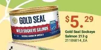 Loblaws Gold seal sockeye salmon offer
