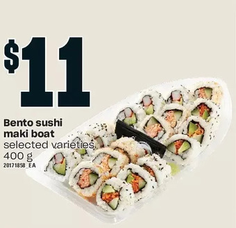 Loblaws Bento sushi maki boat offer