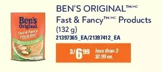 Loblaws Ben's original fast & fancy products offer