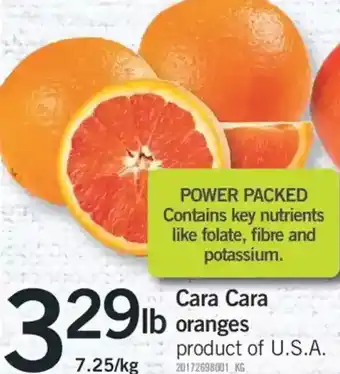 Fortinos Cara cara oranges offer