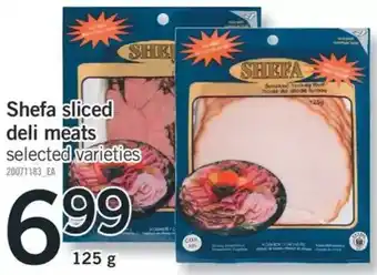 Fortinos Shefa sliced deli meats offer