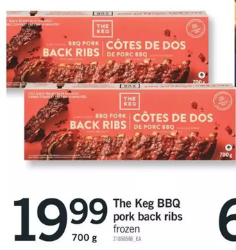 Fortinos The keg bbq pork back ribs offer