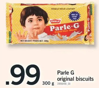 Fortinos Parle g original biscuits offer