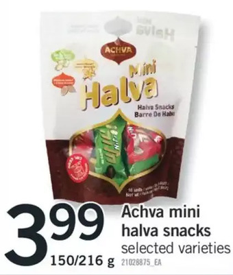 Fortinos Achva mini halva snacks offer