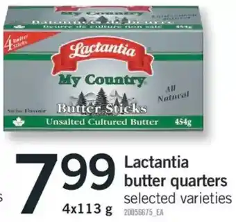 Fortinos Lactantia butter quarters offer