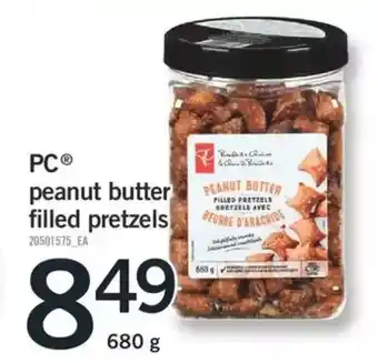Fortinos Pc peanut butter filled pretzels offer
