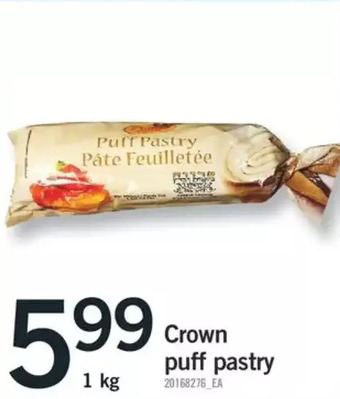 Fortinos Crown puff pastry offer