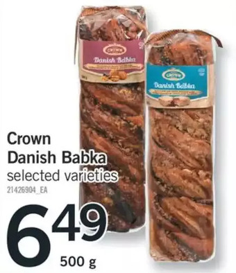 Fortinos Crown danish babka offer