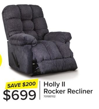 Leon's Holly ii rocker recliner - gunmetal offer
