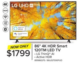 Leon's Lg 86" 4k led 120hz smart tv - 86uq7590pud offer