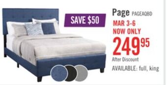 The Brick Page queen bed - blue offer