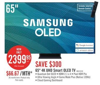 The Brick Samsung 65" s95b oled 4k uhd smart tv - qn65s95bafxzc offer