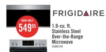 The Brick Frigidaire gallery 1.9 cu. ft. over-the-range microwave - fgbm19wnv offer