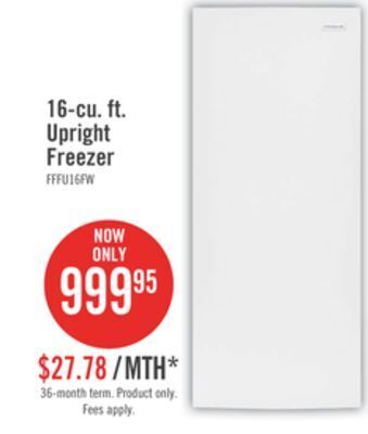 The Brick Frigidaire 16 cu. ft. upright freezer - fffu16f2vw offer
