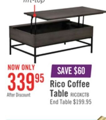 The Brick Rico coffee table with lift top - grey offer