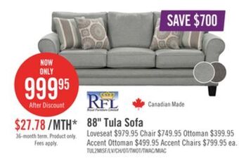 The Brick Tula fabric sofa - mist offer