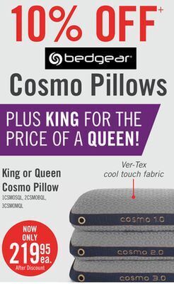 The Brick Bedgear cosmo 1.0 pillow - stomach sleeper offer