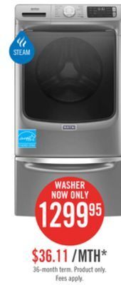 The Brick Maytag 5.5 cu. ft. front-load washer with extra power mhw6630hc offer