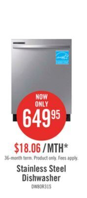 The Brick Samsung digital touch control 55 dba dishwasher - dw80r2031us/aa offer