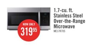 The Brick Samsung 1.7 cu. ft. over-the-range microwave - me17r7011es/ac offer
