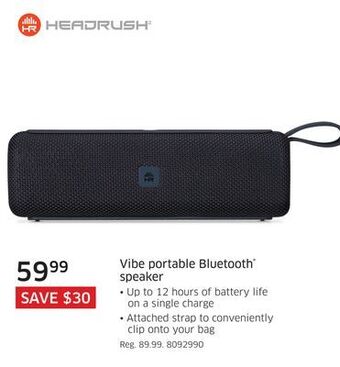 The Source Headrush vibe portable bluetooth® speaker offer