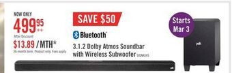 The Brick Polk signa s4 3.1.2-channel soundbar with wireless subwoofer - 300443-01-00-101 offer