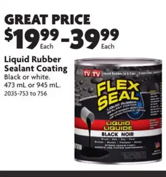 Home Hardware Liquid rubber sealant coating offer