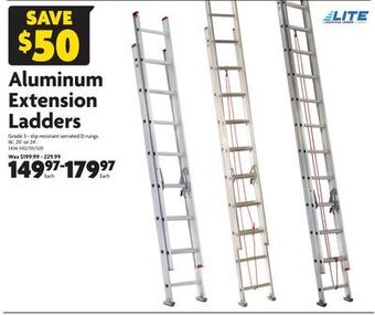 Home Hardware Aluminum extension ladders offer