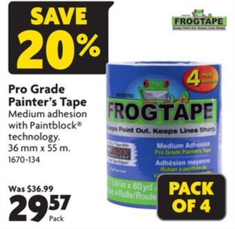 Home Hardware Pro grade painter's tape offer