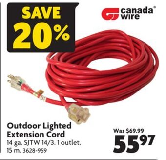 Home Hardware Outdoor lighted extension cord offer