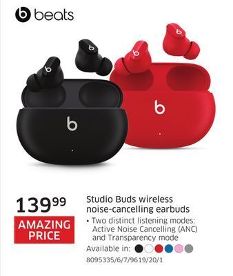 The Source Beats studio buds wireless noise-cancelling earbuds offer