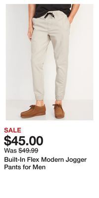 Old Navy Built-in flex modern jogger pants for men offer