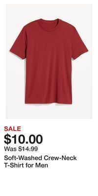 Old Navy Soft-washed crew-neck t-shirt for men offer
