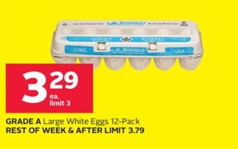 Rexall Grade a large white eggs offer