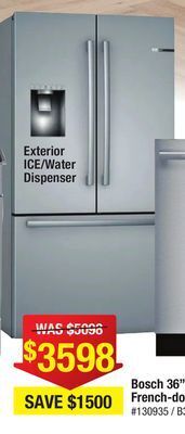 Bad Boy Superstore Bosch 36" 20.8 cu. ft. french-door smart refrigerator offer