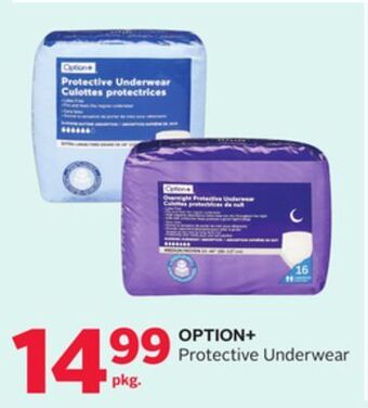 Rexall Option+ protective underwear offer
