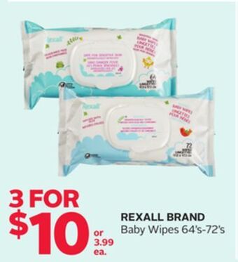 Rexall Rexall brand baby wipes offer