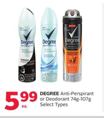 Rexall Degree anti-perspirant or deodorant offer