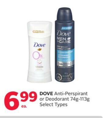 Rexall Dove anti-perspirant or deodorant offer