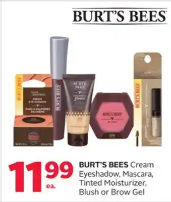 Rexall Burt's bees cream eyeshadow, mascara, tinted moisturizer, blush or brow gel offer