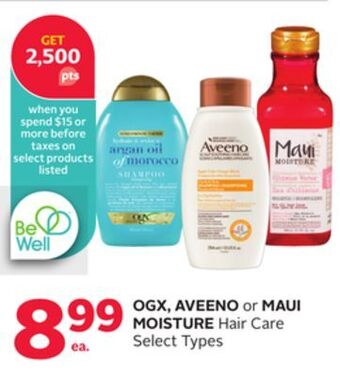 Rexall Ogx, aveeno or maui moisture hair care offer