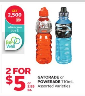 Rexall Gatorade or powerade offer