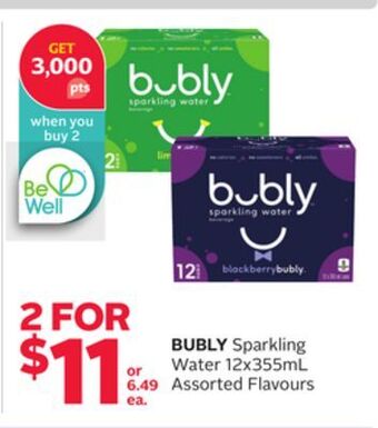 Rexall Bubly sparkling water offer