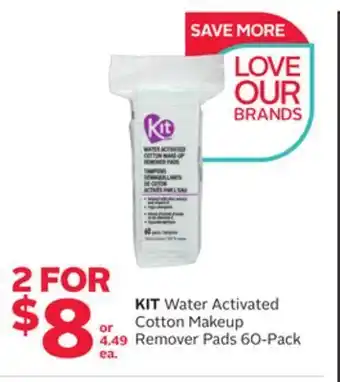 Rexall Kit water activated cotton makeup remover pads 60-pack offer