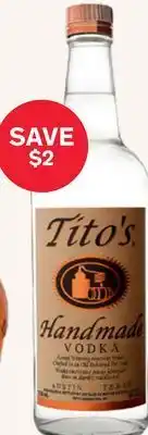 LCBO Tito's handmade vodka offer