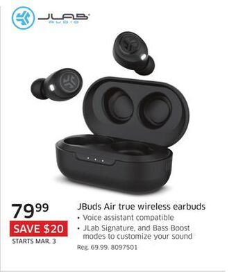 The Source Jbuds air true wireless earbuds offer