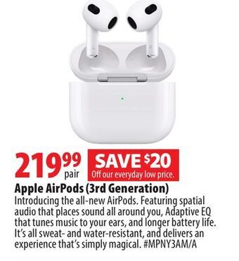 London Drugs Apple airpods (3rd generation) offer
